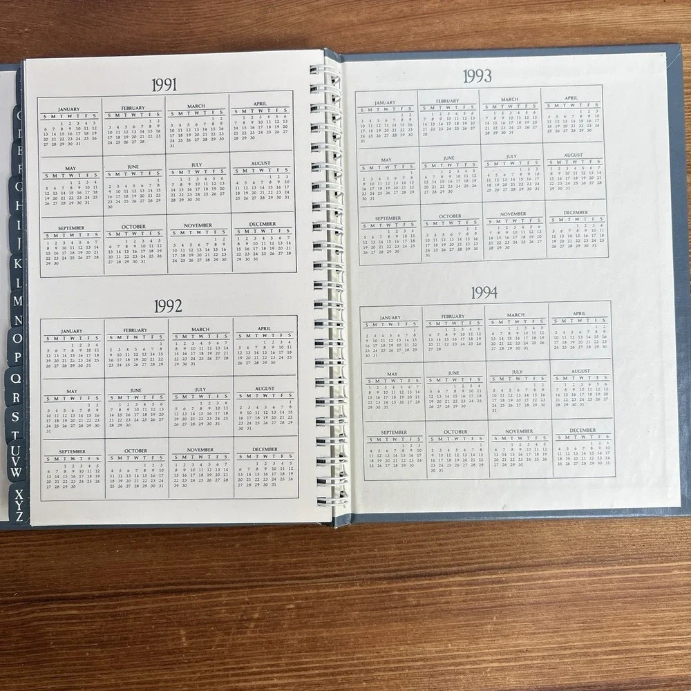 1988 LANG Folk Art‎ Address Book w/ Slipcase Signed Linda Nelson Stocks